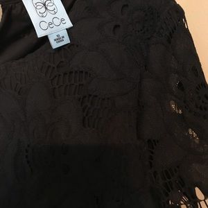 Knee length black lace CeCe dress
